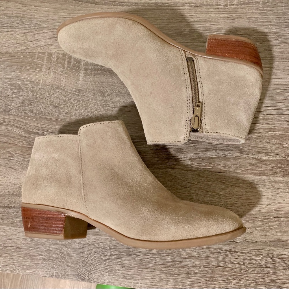 Diba tan suede ankle booties